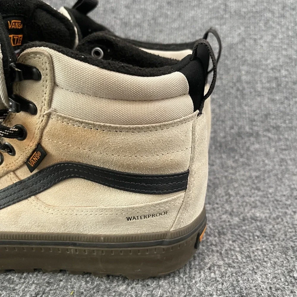 Vans Sk8-Hi Waterproof Shoes Mens Sz 9 Insulated MTE Oatmeal Black VN000DAQZO2
